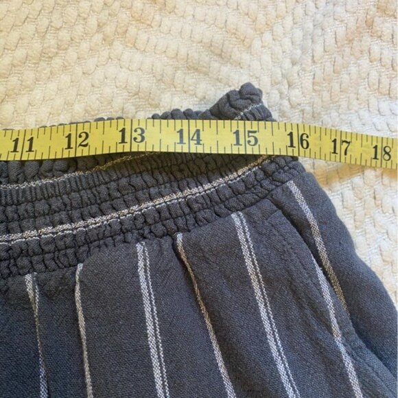 Universal Thread Blue & White Striped Linen-Blend Shorts Women's Size L - Picture 3 of 6